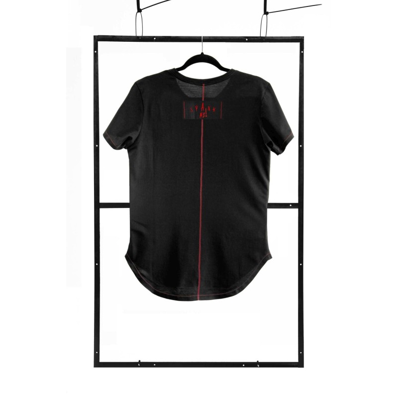 T-shirt men black S fashion